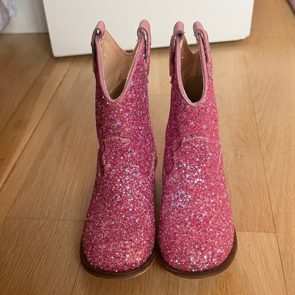Amazon Kids Pink Glitter Boots